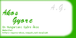 akos gyore business card