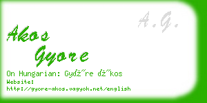 akos gyore business card